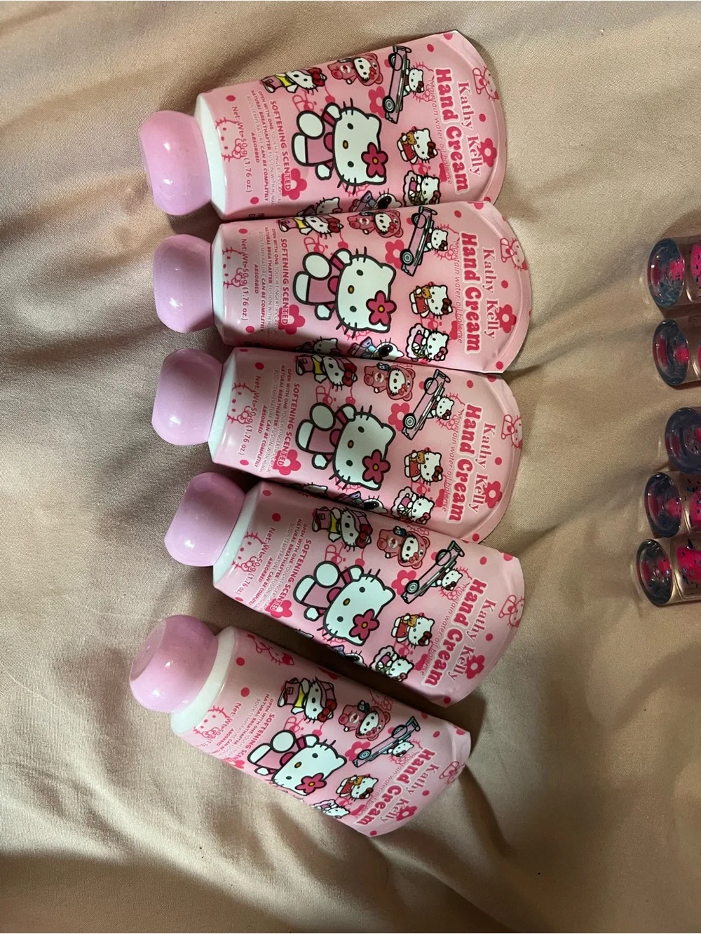 HK Pink Floral Hand Cream Tubes 5 Pack